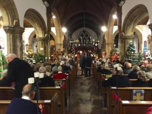 St Faiths Church was looking superb with the Christmas tree festival- how many heads can you spot? 